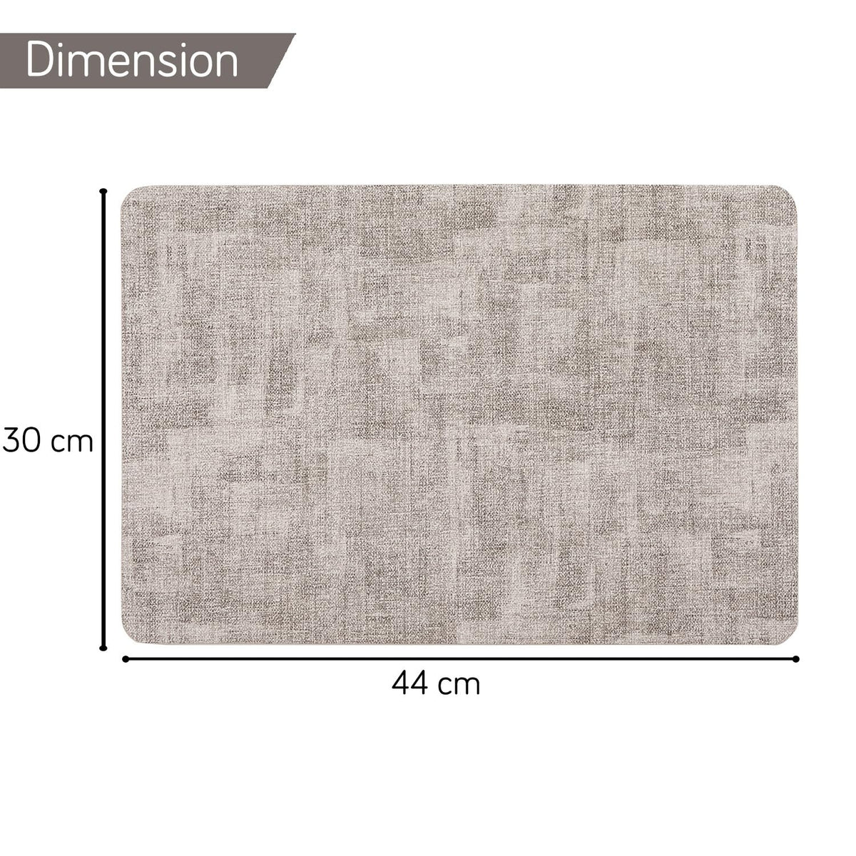 Premium Faux Leather Dining Table Mats, Light Brown