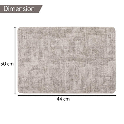 Premium Faux Leather Dining Table Mats, Light Brown