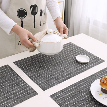 PVC Dining Table Mats, Grey