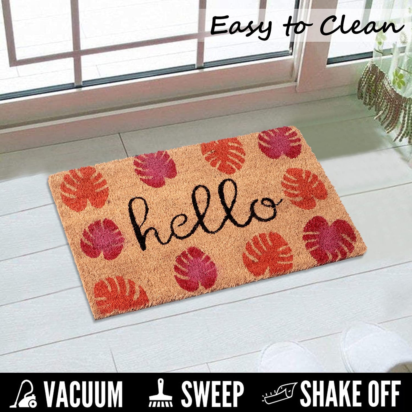 Coir Entrance Door Mat with Anti-Slip PVC Backing