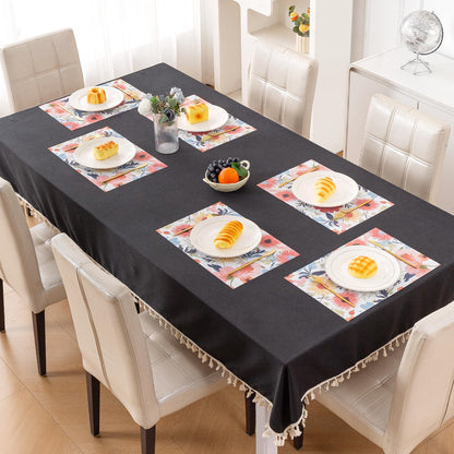 Artistic Flora PVC Washable Mats for Dining Table - Chrysanthemum