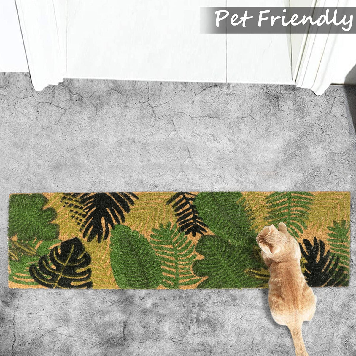 Coir Entrance Door Mat with Anti-Slip PVC Backing