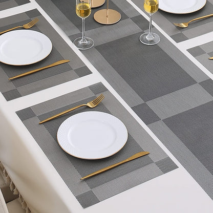 PVC Dining Table Mats, Grey