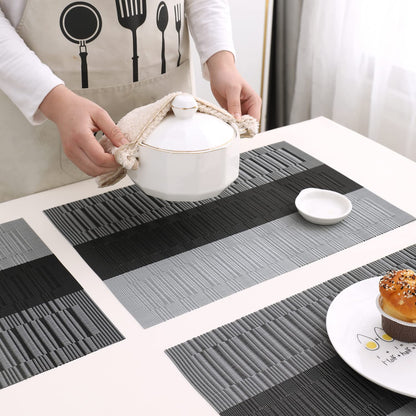PVC Dining Table Mats, Grey