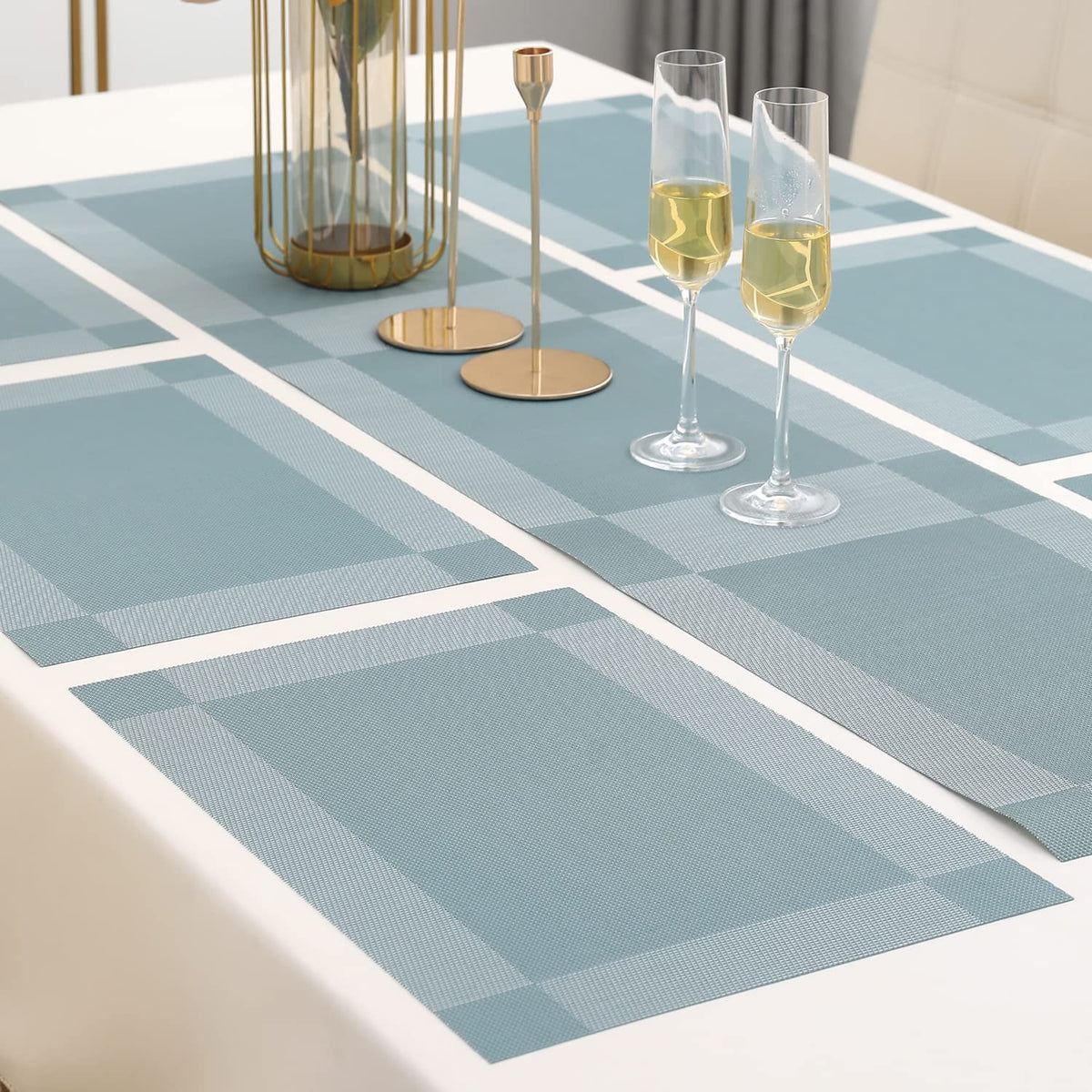 PVC Dining Table Mats, Blue