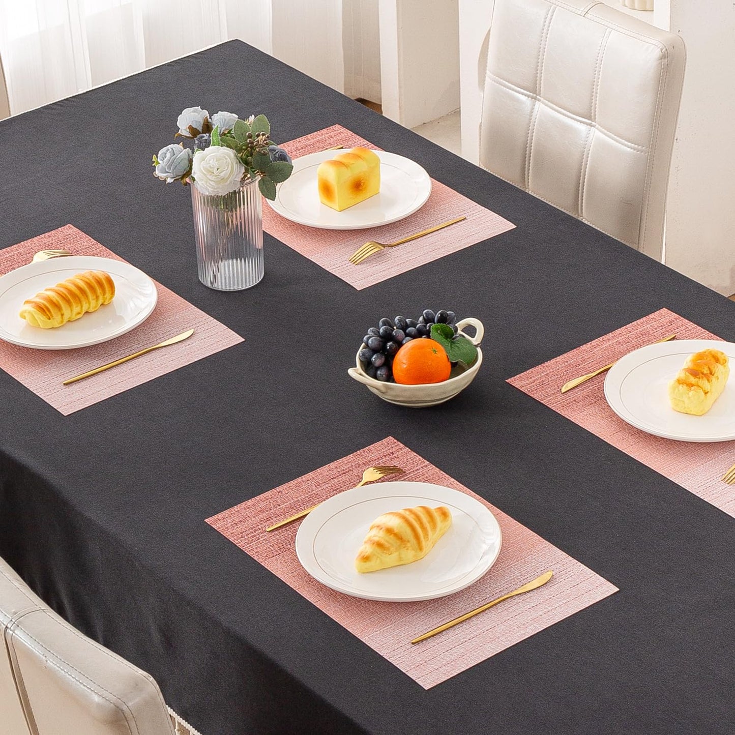 GradientHue PVC Mats for Dining Table - Sunset Glow