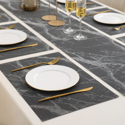 PVC Dining Table Mats, Black