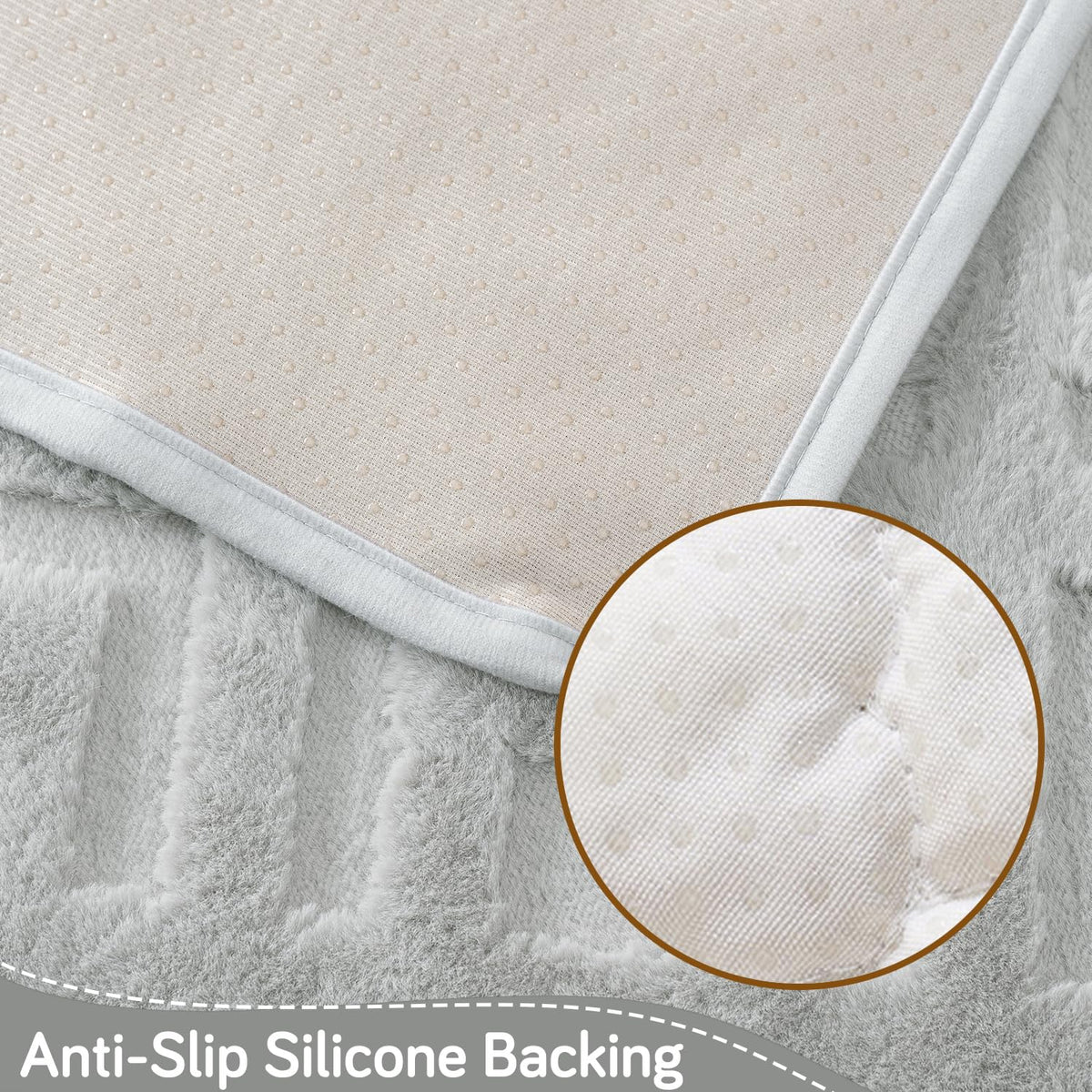 Velvet Maze Premium L Shape Sofa Cover Seat Mat, Light Grey