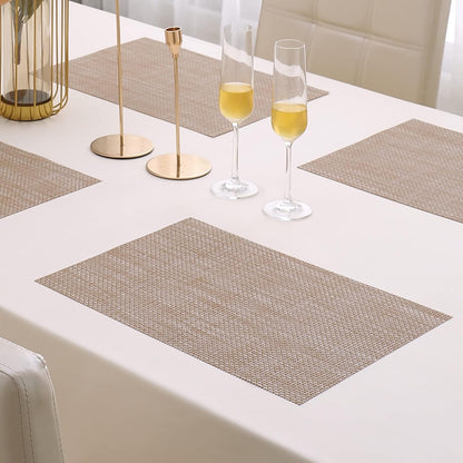 PVC Dining Table Mats, Beige
