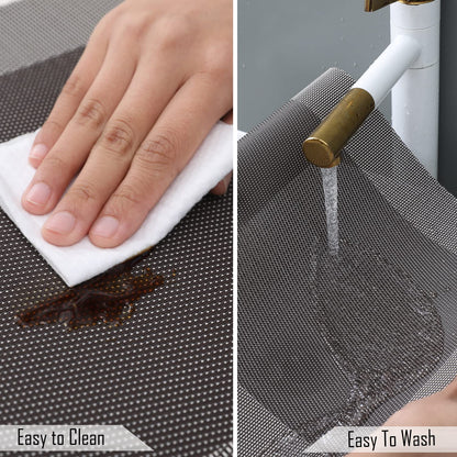 PVC Dining Table Mats, Dark Grey