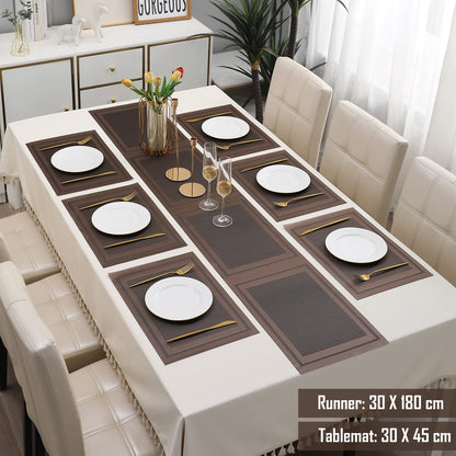 PVC Dining Table Mats, Copper Brown