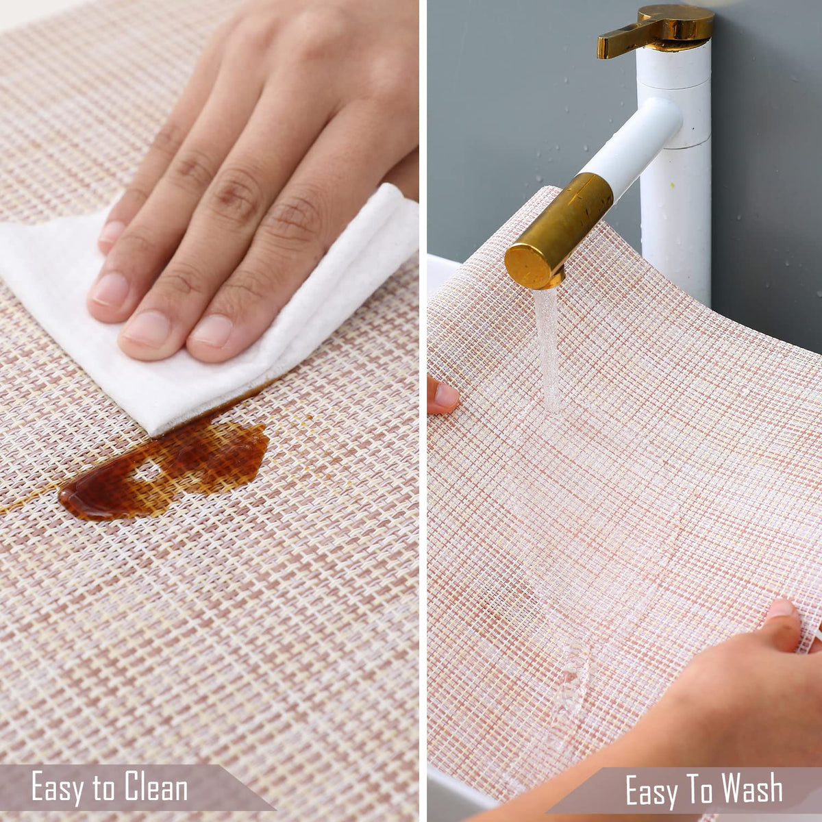 PVC Dining Table Mats, Beige