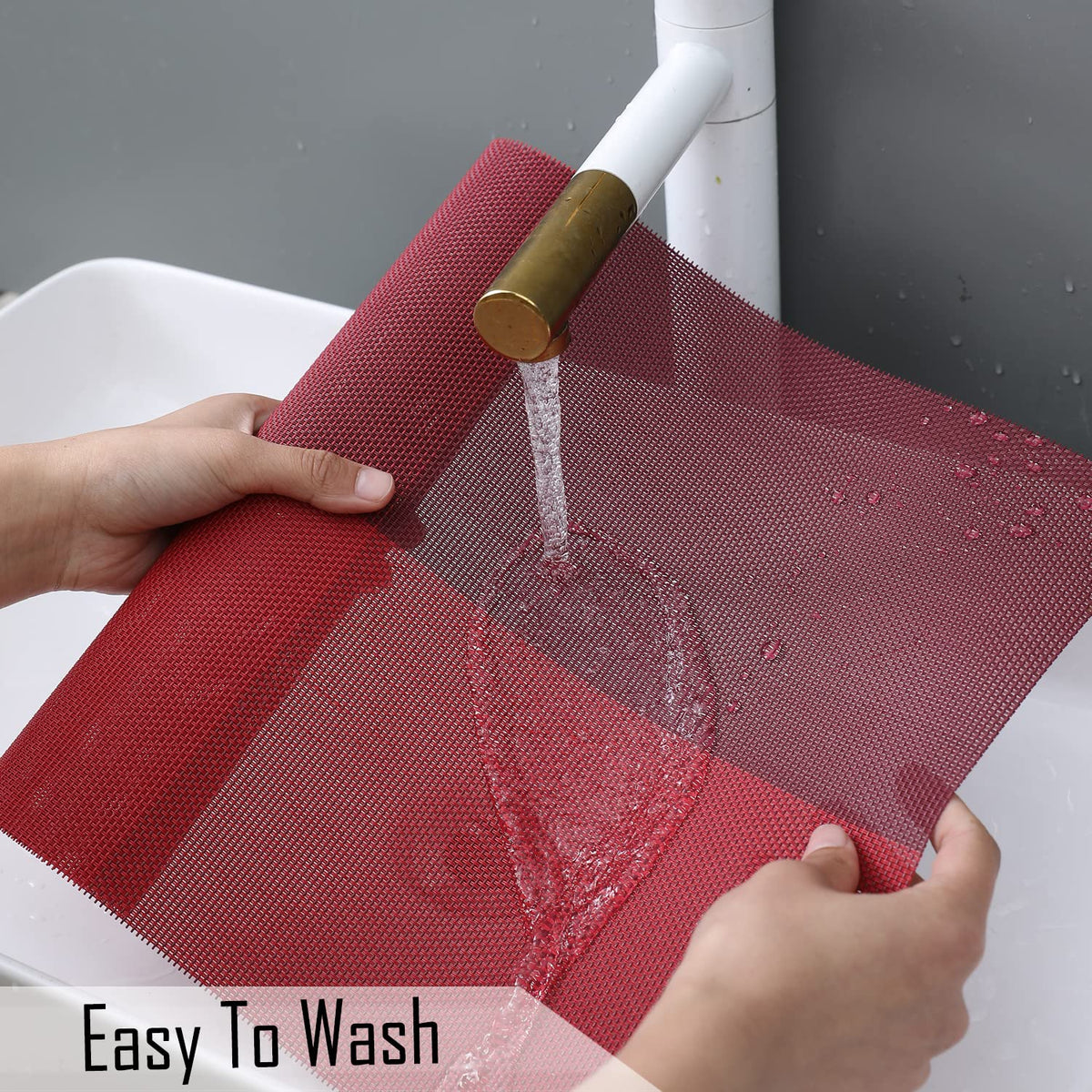 PVC Dining Table Mats, Red