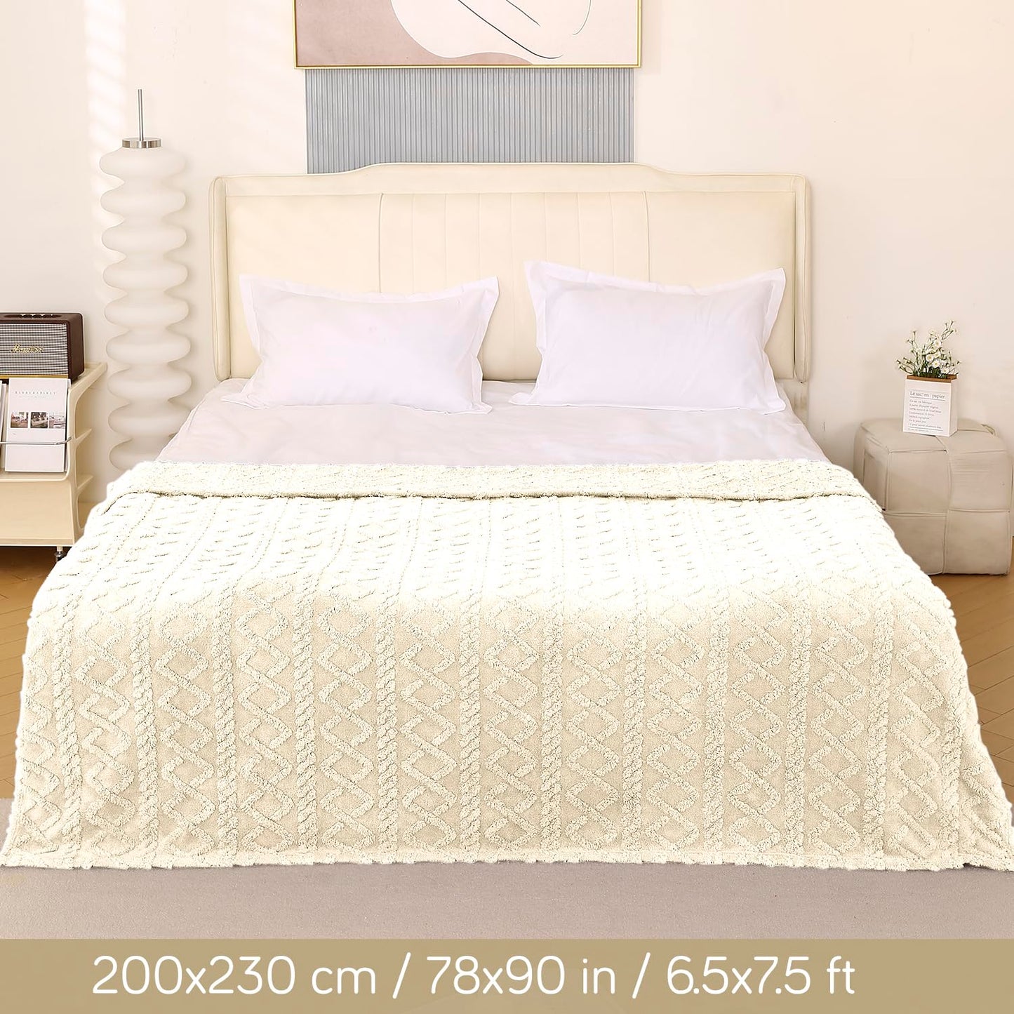 Buy Cream Colour AC Throw Blanket - Double Bed | HOKIPO
