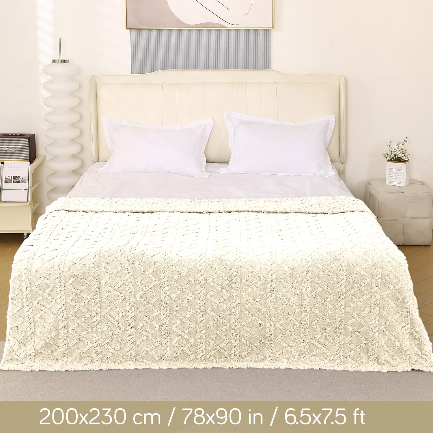 Buy Cream Colour AC Throw Blanket - Double Bed | HOKIPO