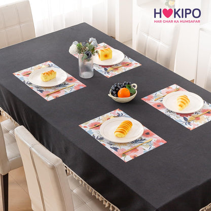 Artistic Flora PVC Washable Mats for Dining Table - Chrysanthemum