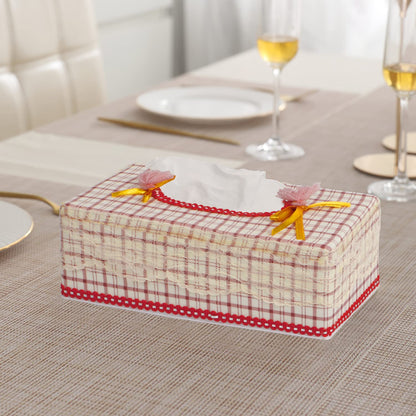 Plastic Tissue Box Holder, Red