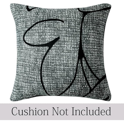Waterproof & Quick-Dry Quilted Sofa Cover with Pockets on Armrest, Intense Grey Abstract Floral
