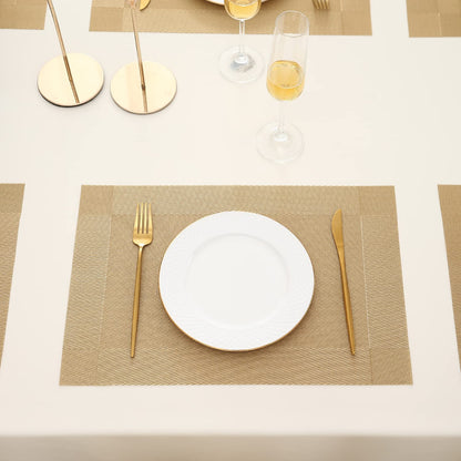 PVC Dining Table Mats, Gold