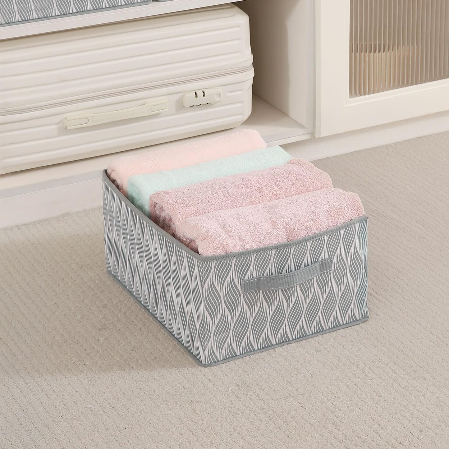 Foldable Clothes Storage Box | Durable Non-Woven Organizer with Handle