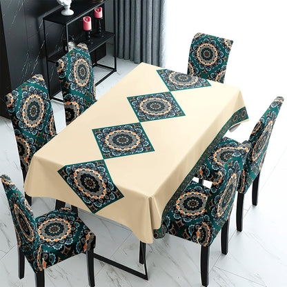 Buff Brown Dining Set Cover | 4/6 Seater