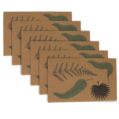 Botanical Tropic PVC Mats for Dining Table - Fern Fronds