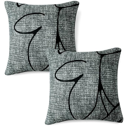 Waterproof & Quick-Dry Quilted Sofa Cover with Pockets on Armrest, Intense Grey Abstract Floral