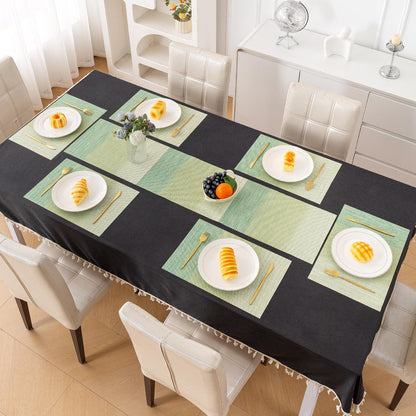 GradientHue PVC Mats for Dining Table - Meadow Mist