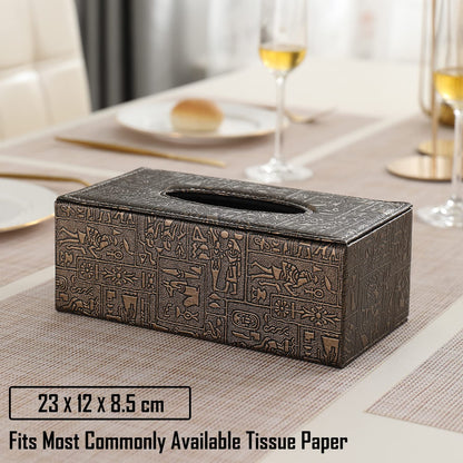 buy metallic leatherette tissue paper box | HOKIPO