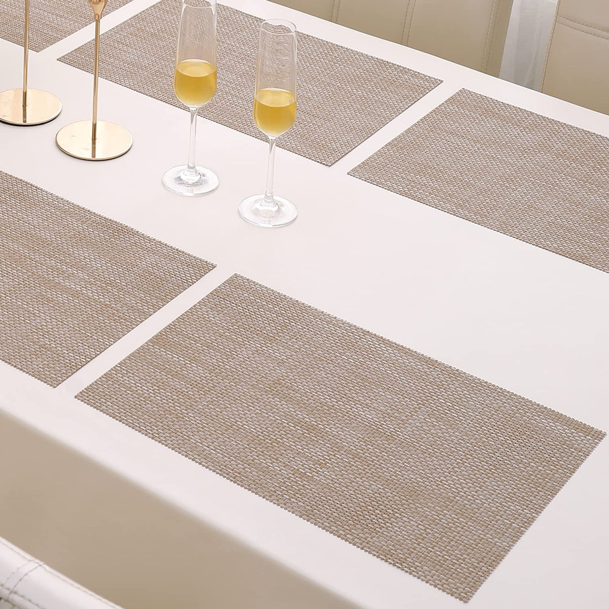 PVC Dining Table Mats, Beige