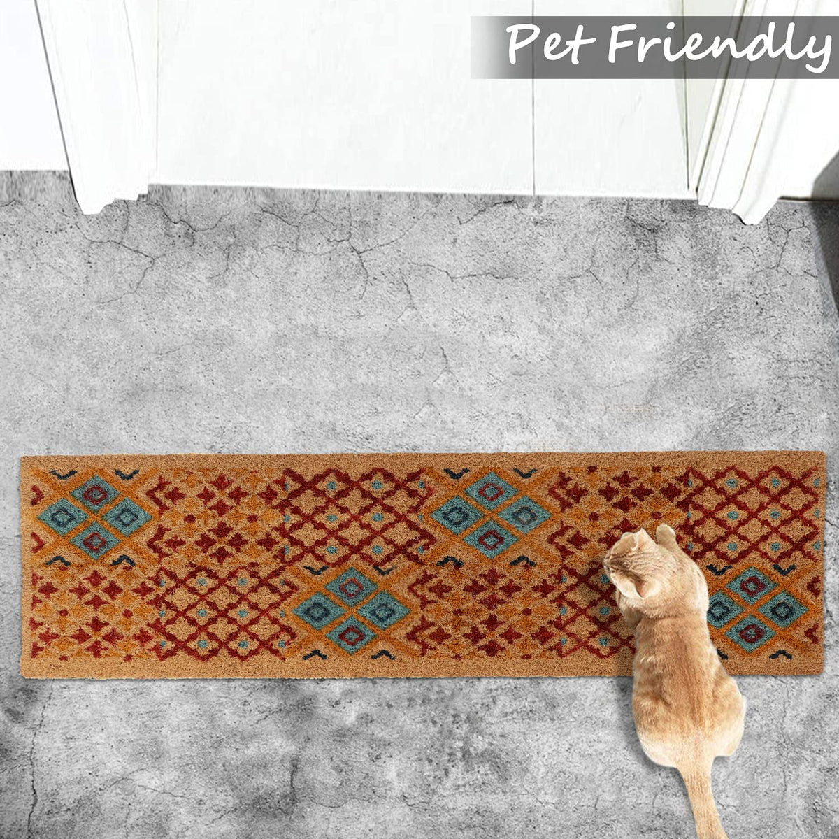 Coir Entrance Door Mat with Anti-Slip PVC Backing