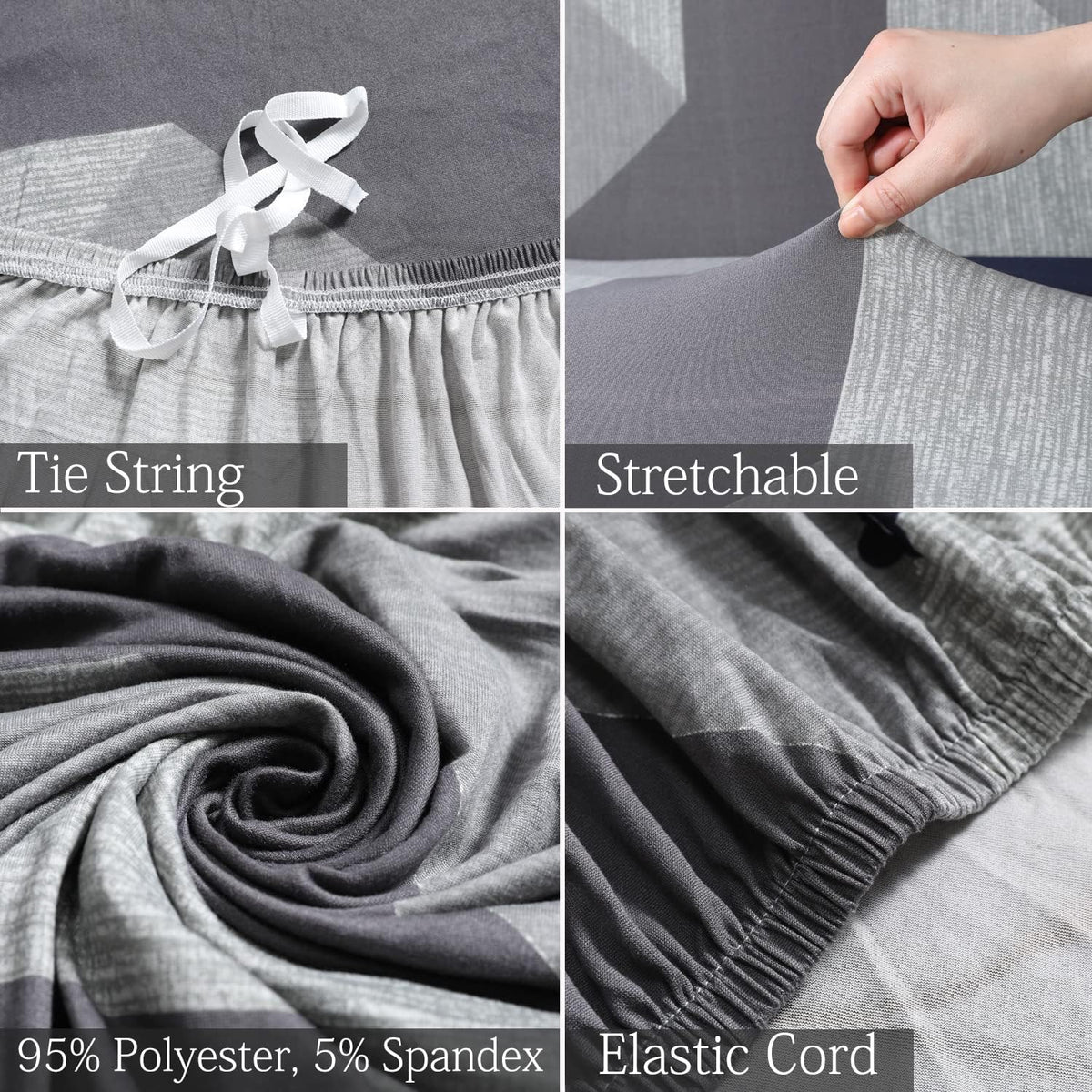 All Seater polyester stretchable sofa cover set