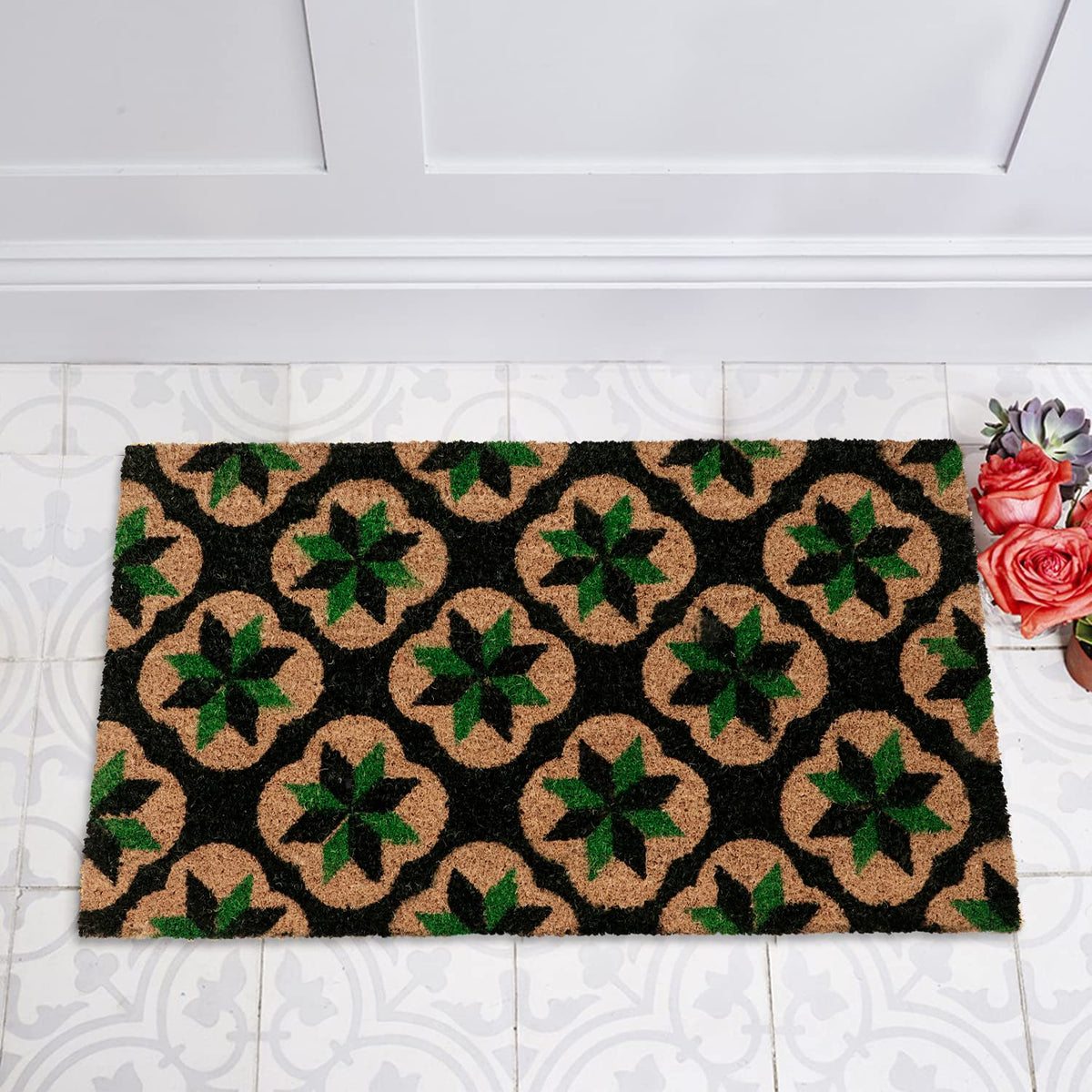 Coir Entrance Door Mat with Anti-Slip PVC Backing
