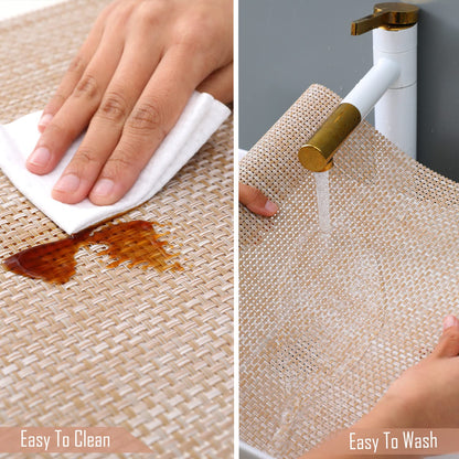 PVC Dining Table Mats, Beige