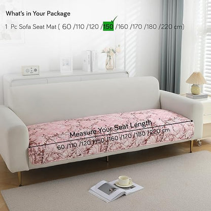 Quilted, Waterproof and Anti-Slip Sofa Cover Mat, Blossom Flower Pink