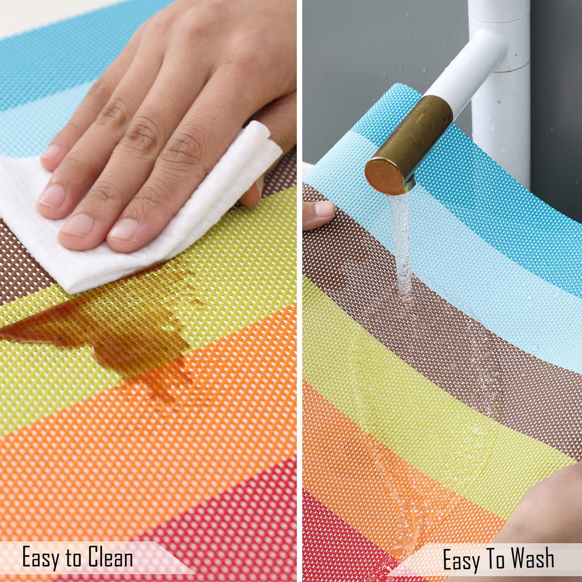 PVC Dining Table Mats, Multicolour