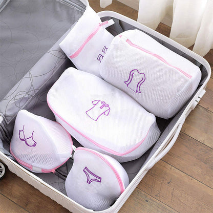 Mesh Laundry Clothes Washing Bag, Pack of 5