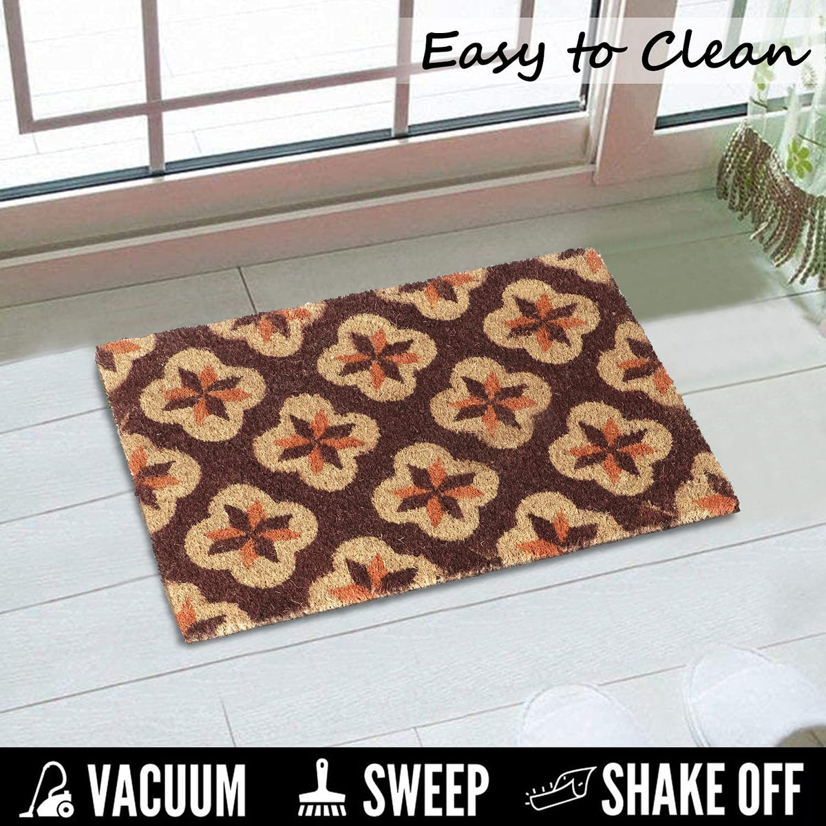 Coir Entrance Door Mat with Anti-Slip PVC Backing