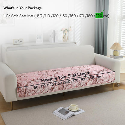 Quilted, Waterproof and Anti-Slip Sofa Cover Mat, Blossom Flower Pink