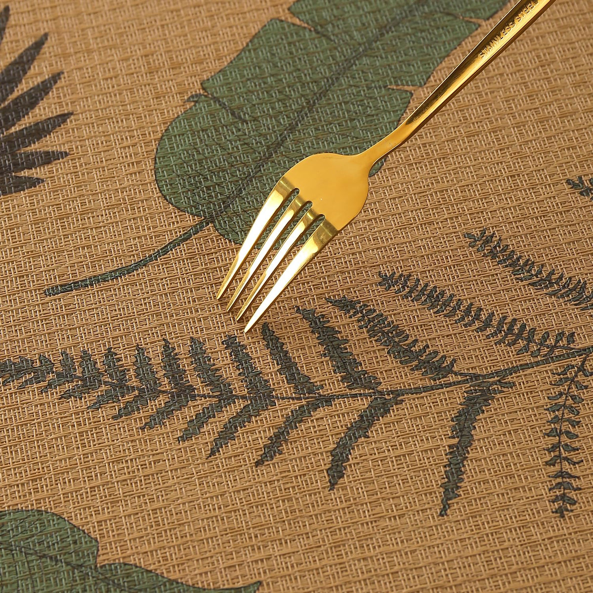 Botanical Tropic PVC Mats for Dining Table - Fern Fronds