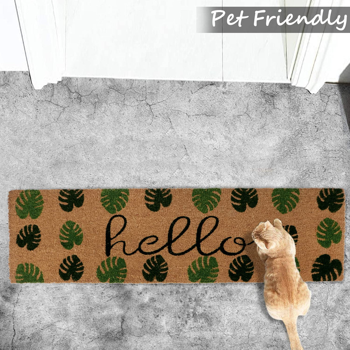 Coir Entrance Door Mat with Anti-Slip PVC Backing