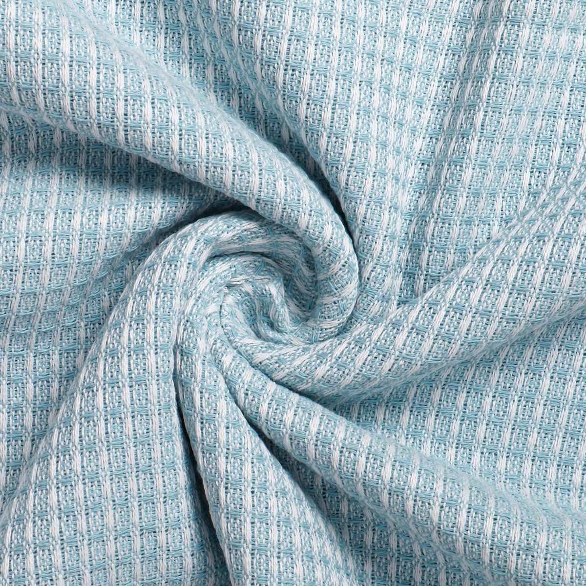 Breathable, soft Blue colour polycotton sofa throw material
