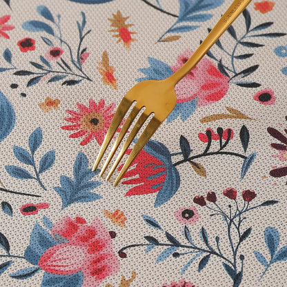 Artistic Flora PVC Washable Mats for Dining Table - Wild Daisies