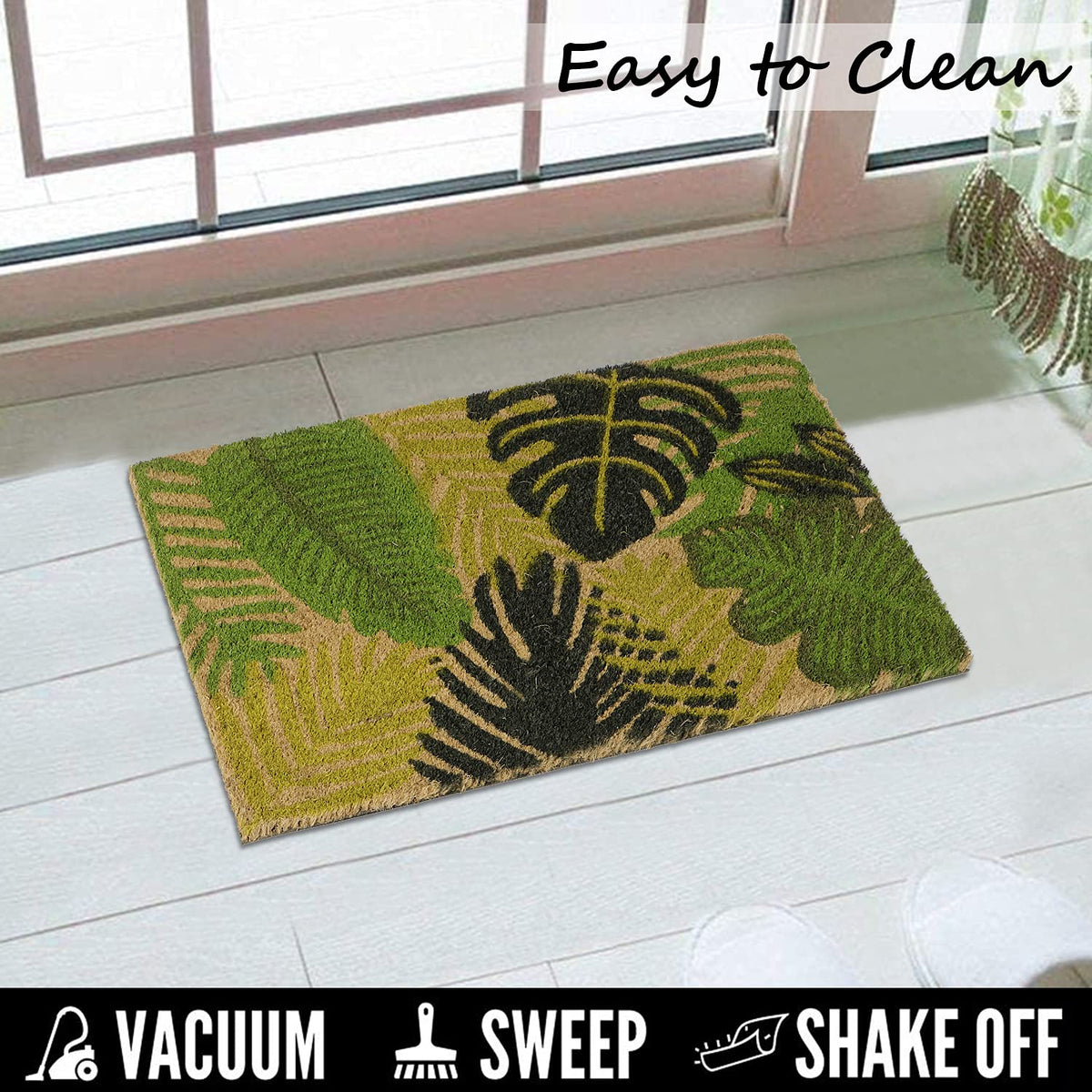 Coir Entrance Door Mat with Anti-Slip PVC Backing