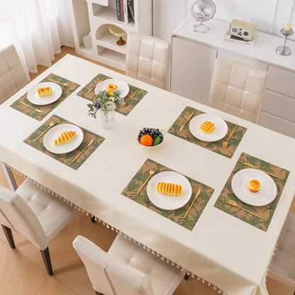 Botanical Tropic PVC Mats for Dining Table - Philodendron Leaves