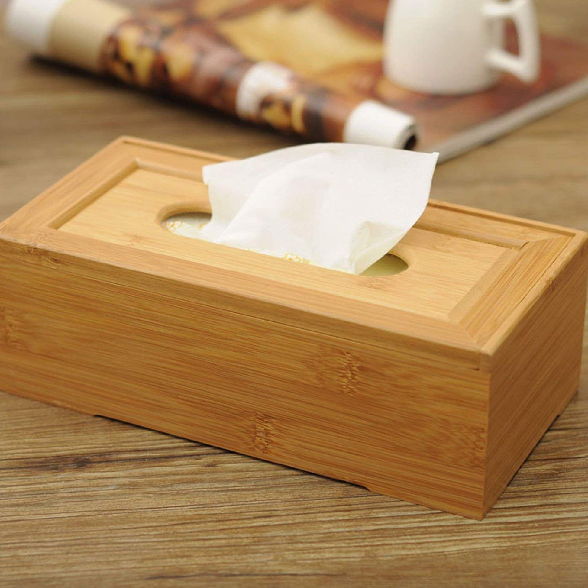 Buy large wooden tissue paper holder | HOKIPO