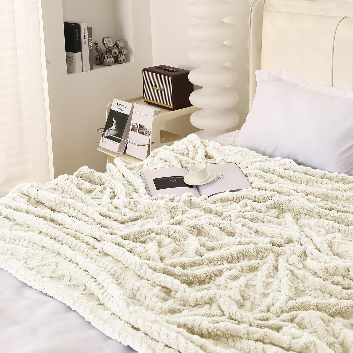 Buy Cream Colour Soft, Cozy, Luxury AC Blanket | HOKIPO