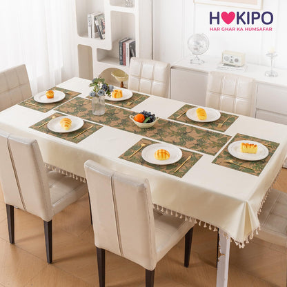 Botanical Tropic PVC Mats for Dining Table - Philodendron Leaves