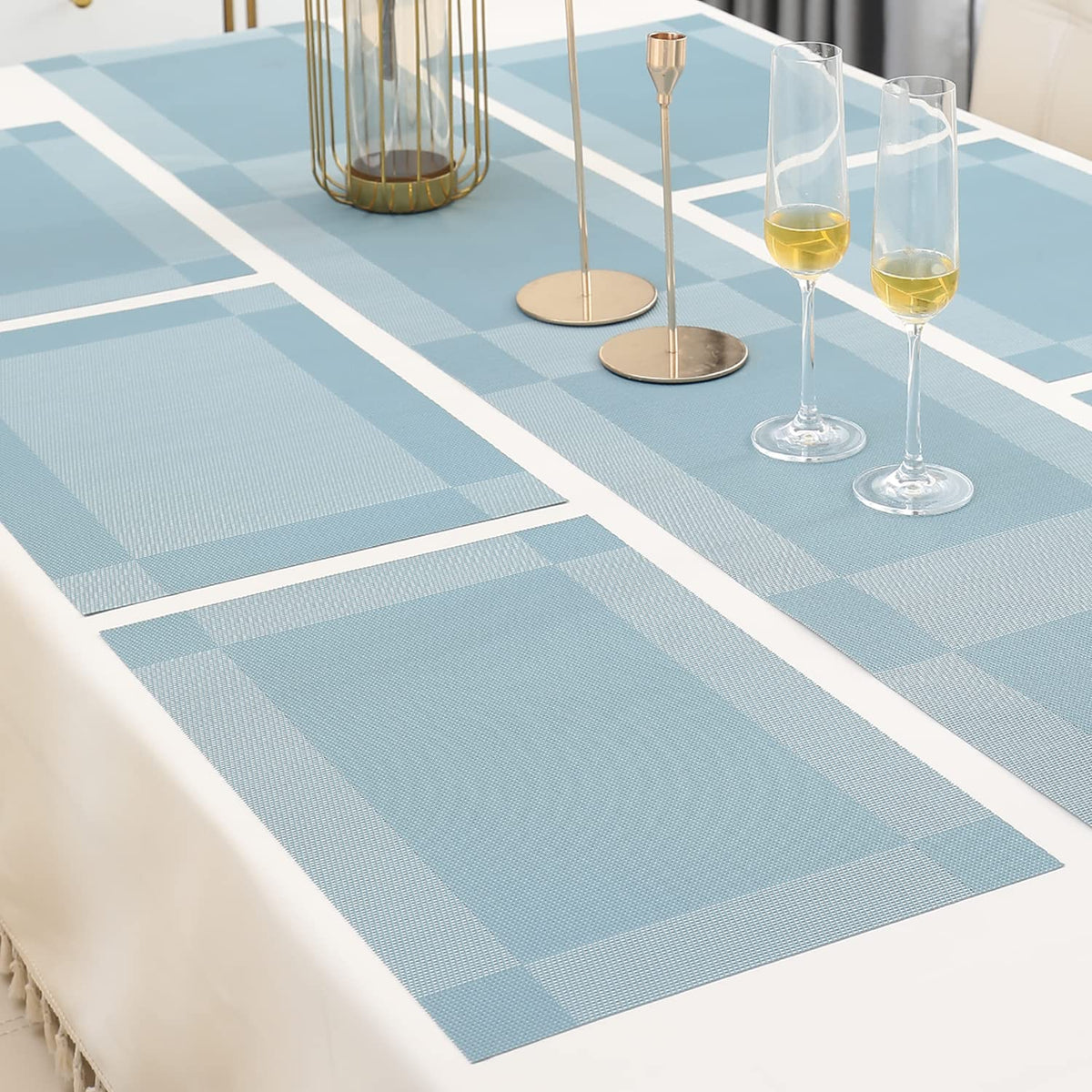 PVC Dining Table Mats, Blue