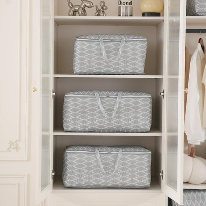 Foldable Clothes & Blanket Storage Bag – Moisture-Resistant, Zippered with Handles